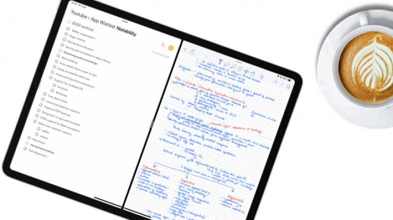 notability split screen