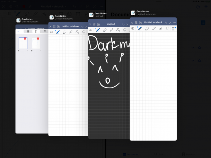 Screenshot of multiple instance window on the iPad pro