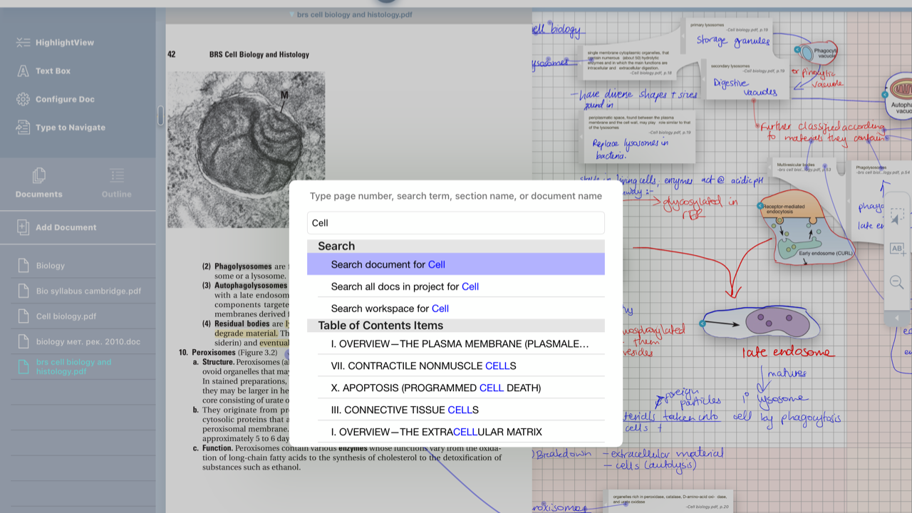 Screenshot of the updates in LiquidText 4.0.6