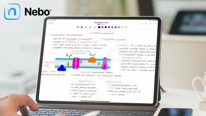 iPad Pro showing some notes written in Nebo 4.0