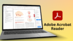 A laptop that is displaying a PDF opened in Adobe Acrobat Reader