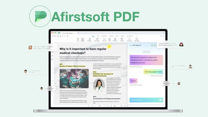 Image showing Afirstsoft PDF on the Mac with some PDF documents.