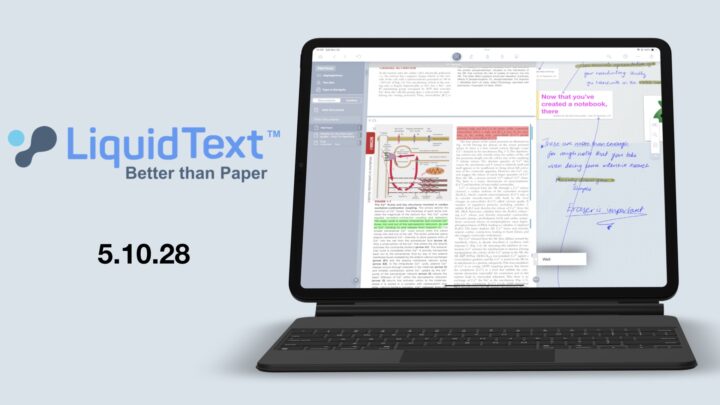 iPad showing some research in LiquidText, after its recent update for LiquidText 5.10.28