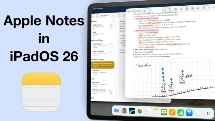 iPadOS 26 updates for Apple Notes